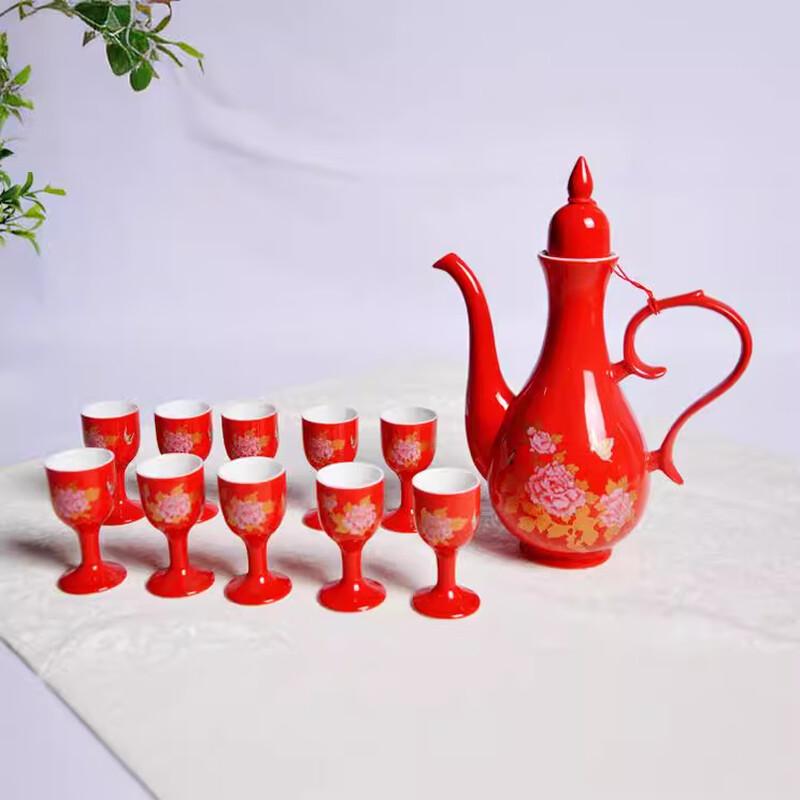 11-Piece Handcrafted Ceramic Baijiu Wine Set
