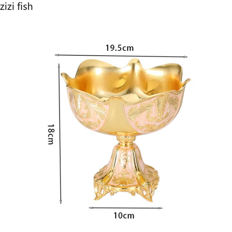 Vintage High Footed Fruit Plate Ornament Dessert Bowl Goblet Ice Cream Bowl Pastry Plate Snack Bowls Dim Sum Dish Candy Tray