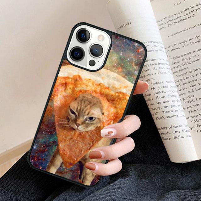 Cool Pizza Space Cat Phone Case Back Cover for IPhone 18 16 15 SE2020 14 13 11 12 Pro Max Mini XS XR X PlusS Fundas Coque
