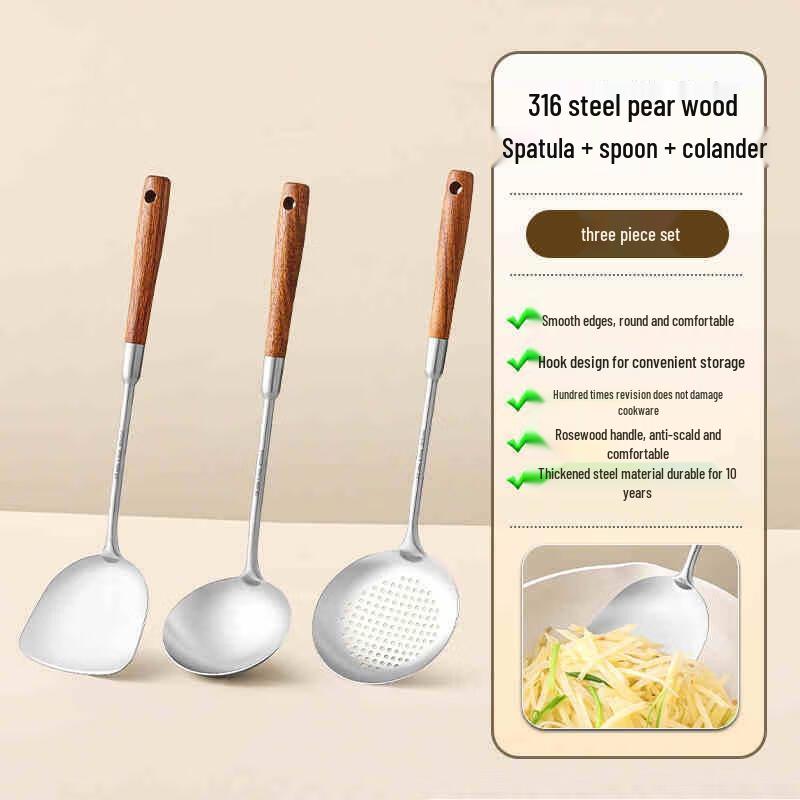 Chahua 3-Piece 316 Stainless Steel Kitchen Utensil Set