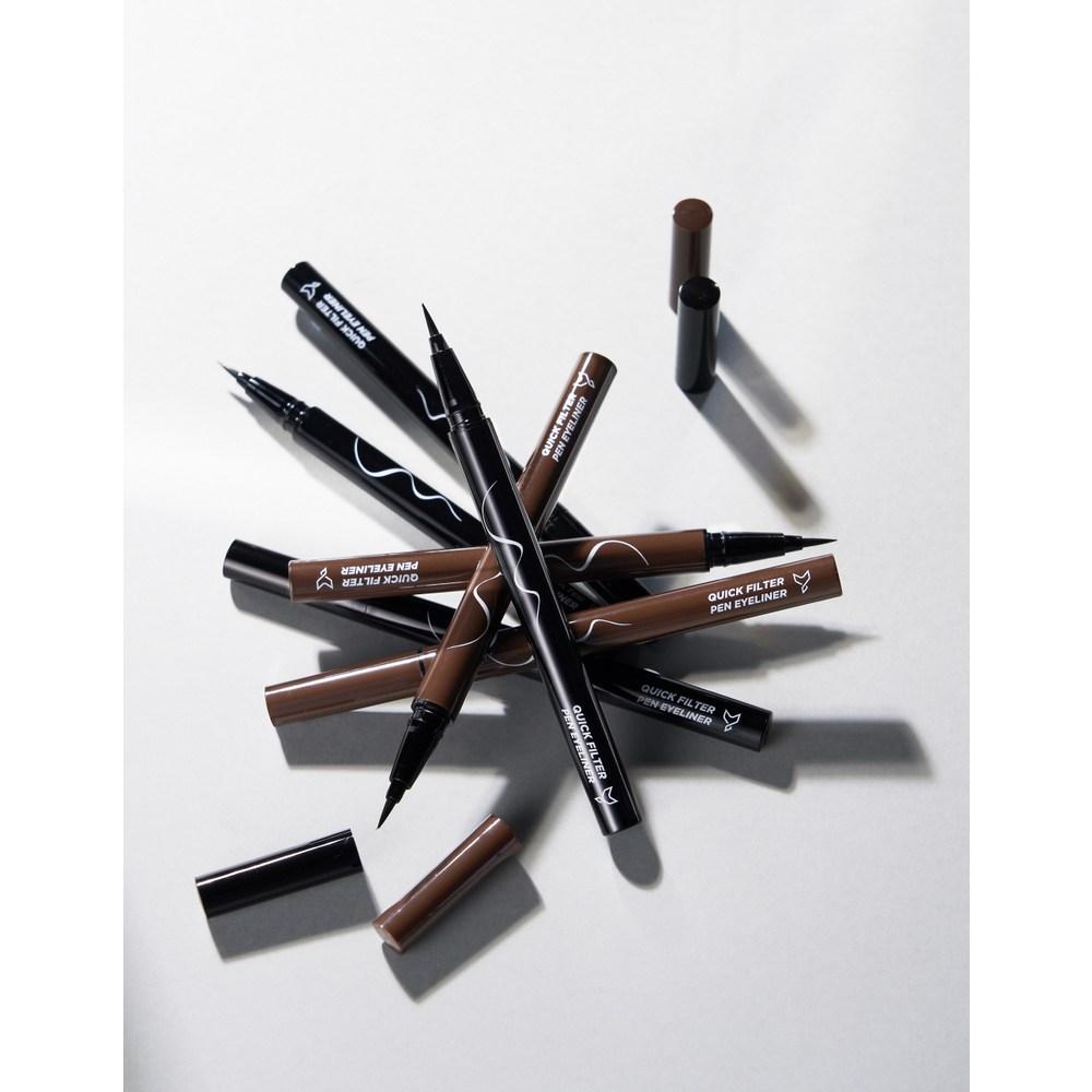 Fox Makeup Waterproof Quick Filter Pen Eyeliner 0.5g, P2 Deep Brown Mocha, 2 Pcs.