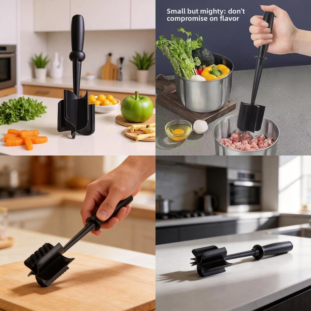 Modern Abs Handheld Meat Chopper With Stirring And Grinding For Food Prep And Gift Use