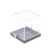 1Pc Storage Boxes Lids Gemstone Display Coin Clear Container Specimen Mini Square Cube Acrylic Case Rough Mineral Standard