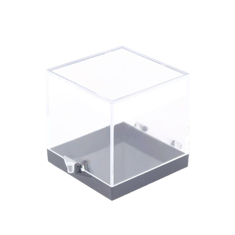 1Pc Storage Boxes Lids Gemstone Display Coin Clear Container Specimen Mini Square Cube Acrylic Case Rough Mineral Standard