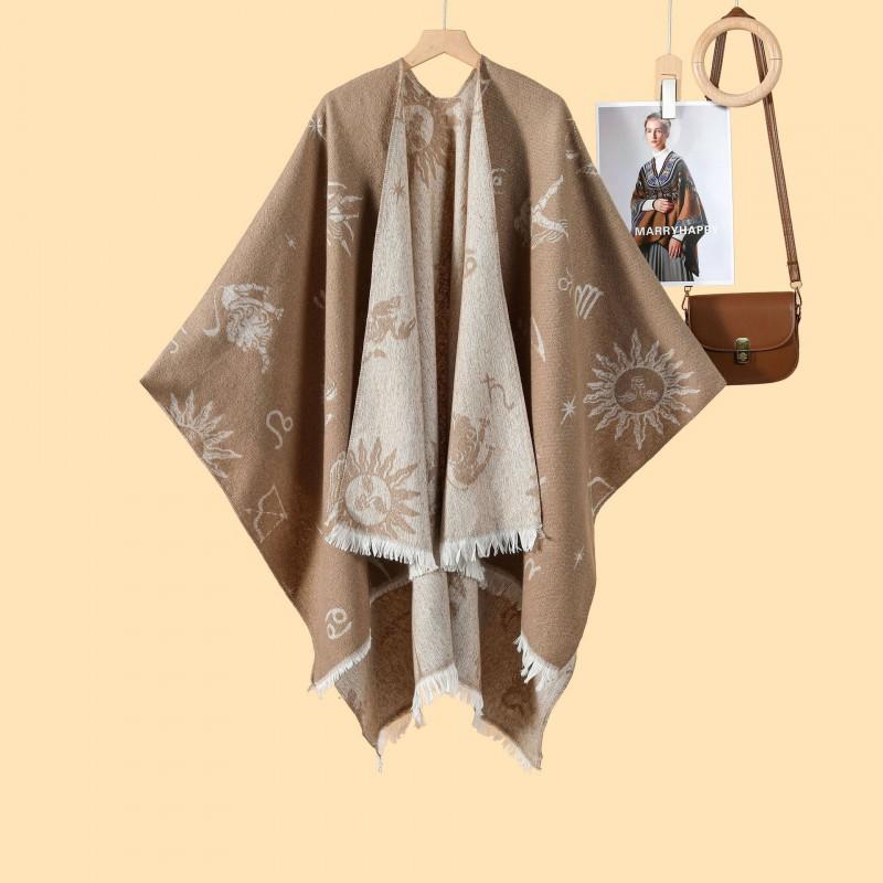 2026 Winter Scarf Cloak Faux Cashmere Warm Versatile Shawl Women Travel Photo Shoot