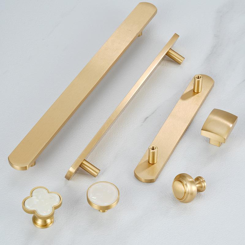 New Chinese Solid Brass Long Handle of Furniture Creative Closet Wardrobe Drawer Knobs Kitchen Cabinet Door Handles Hardware