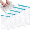 Vacuum Compression Bags for Clothing and Blankets, No Pump Space Saver, Heavy Duty Sealed Travel Packing Bags with Hand Roll