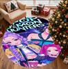 Tappeto Rotondo con Motivo KPop Demon Hunters, Tappetino da Interno/Esterno, per Picnic, Sala Giochi, Camera da Letto, Ufficio, Soggiorno, Tappeto Decorativo per la Casa, Regalo di Compleanno