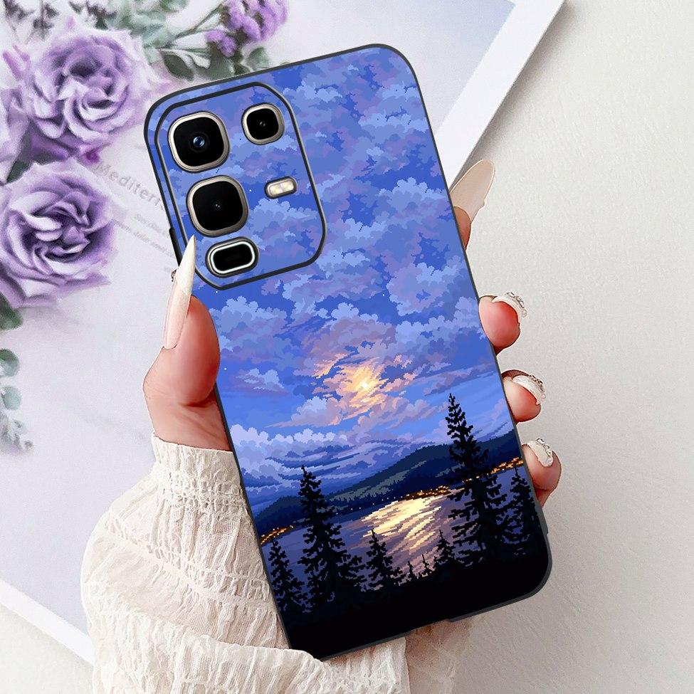 Per Infinix Note 50s X6870 Cover Posteriore Per Infinix Note 50s 5G Custodia Silicone Moda Lusso Fiori Gatto Carino Dipinto Divertente Paraurti