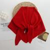 Autumn And Winter Small Wool Solid Color Triangle Scarf Scarf Women'S Fashion Outer With Small Shawl Warm Neck Protection Knitted Scarf