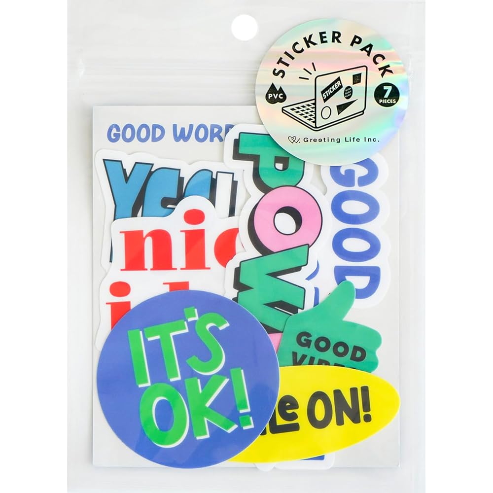 

Greeting Life GLCK-78 Word Sticker Pack Assorted Designs Decorative Stickers