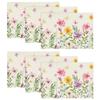 Floral Butterfly Summer Placemats Set of 4, 12x18 Inch Seasonal Spring Placemats for Party Kitchen Dining Summer Decoration