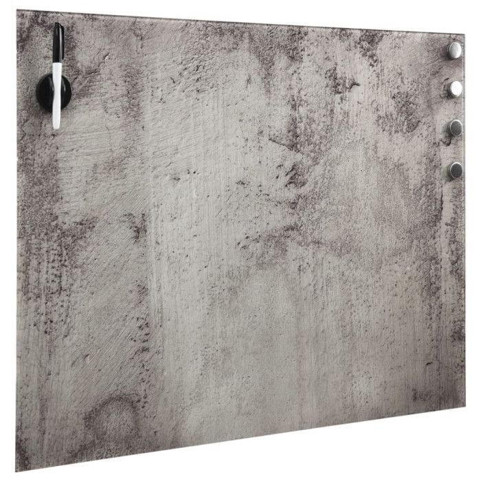 Tableau noir magnétique - vidaXL - 60x60 cm - Verre trempé - Intérieur - Contemporain
