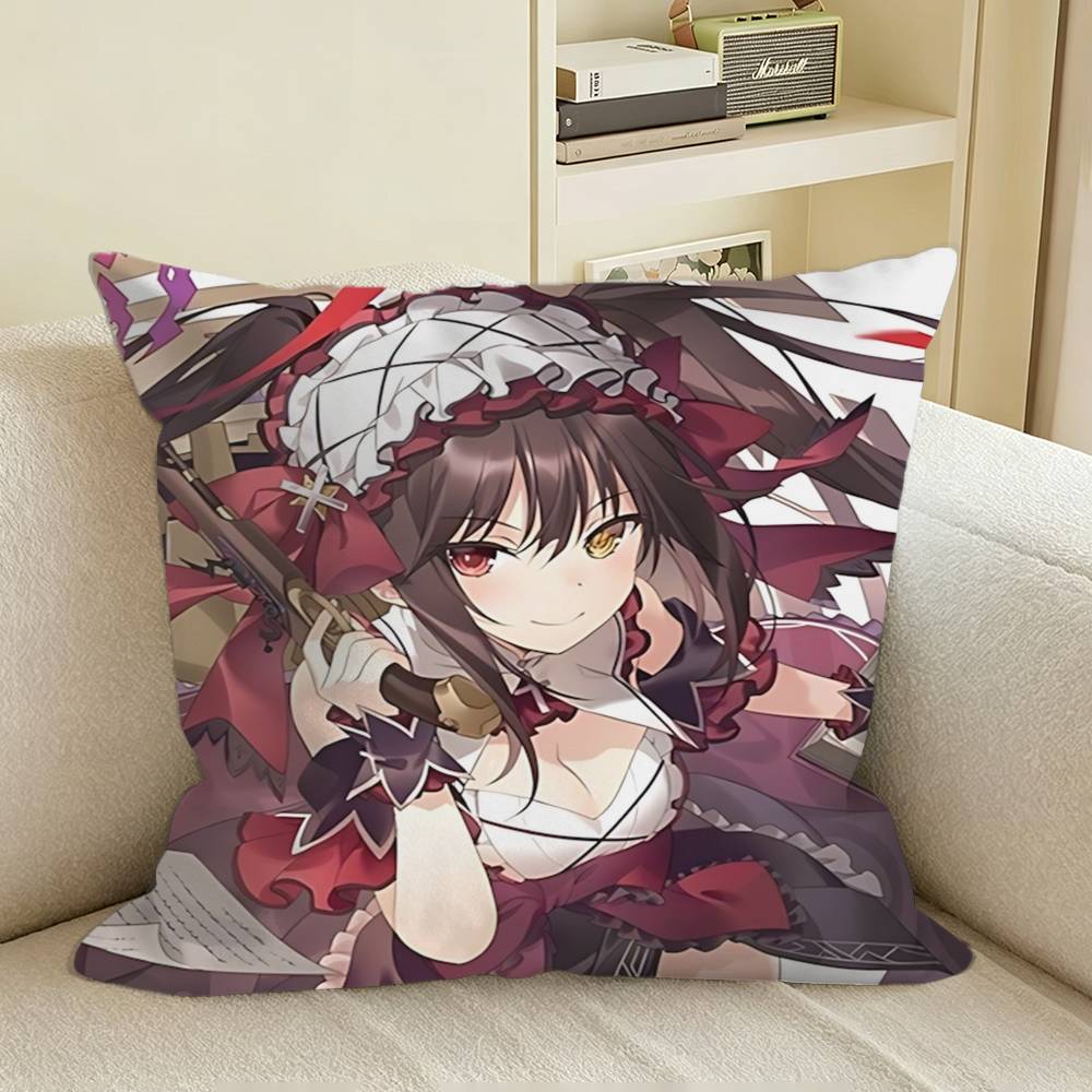 Date A Live Kurumi Tokisaki Square Sofa Pillow Cover Solid Color Living Room Home Decor Cushion Case