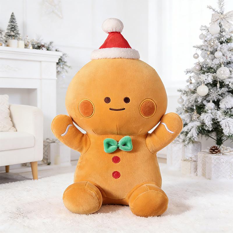 Cute Christmas Plush Doll Snowman Gingerbread Man Christmas Tree Santa Claus Doll Holiday Decoration Gift