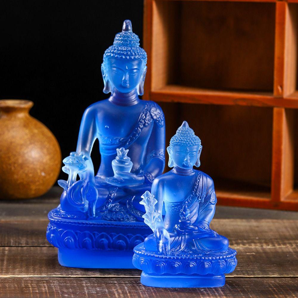 Zen Ornaments Medicine Buddha Statue Resin Craft Pharmacist Buddhist Sculpture  Office