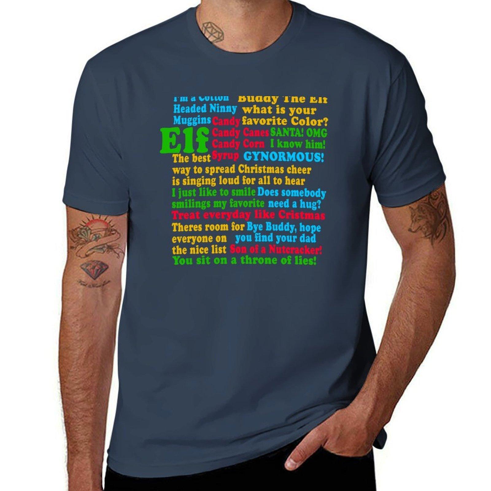 Elf Quotes Tshirt Holiday Outdoor Tshirt S