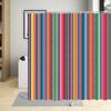 Geometric Lines Shower Curtain Colorful Stripe Printing Waterproof Bathroom Decor Polyester Fabric Curtains With 12 Pcs Hooks