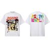 Camiseta Gráfica de Doble Cara Travis Scott ASTROWORLD Unisex Oversize Hip Hop Rapper Casual Algodón Manga Corta Moderna