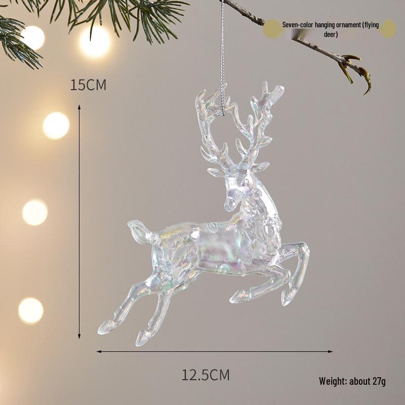 

Прозрачные акриловые рождественские украшения: Подвески «Снежинка», «Колокольчик» и «Корона»