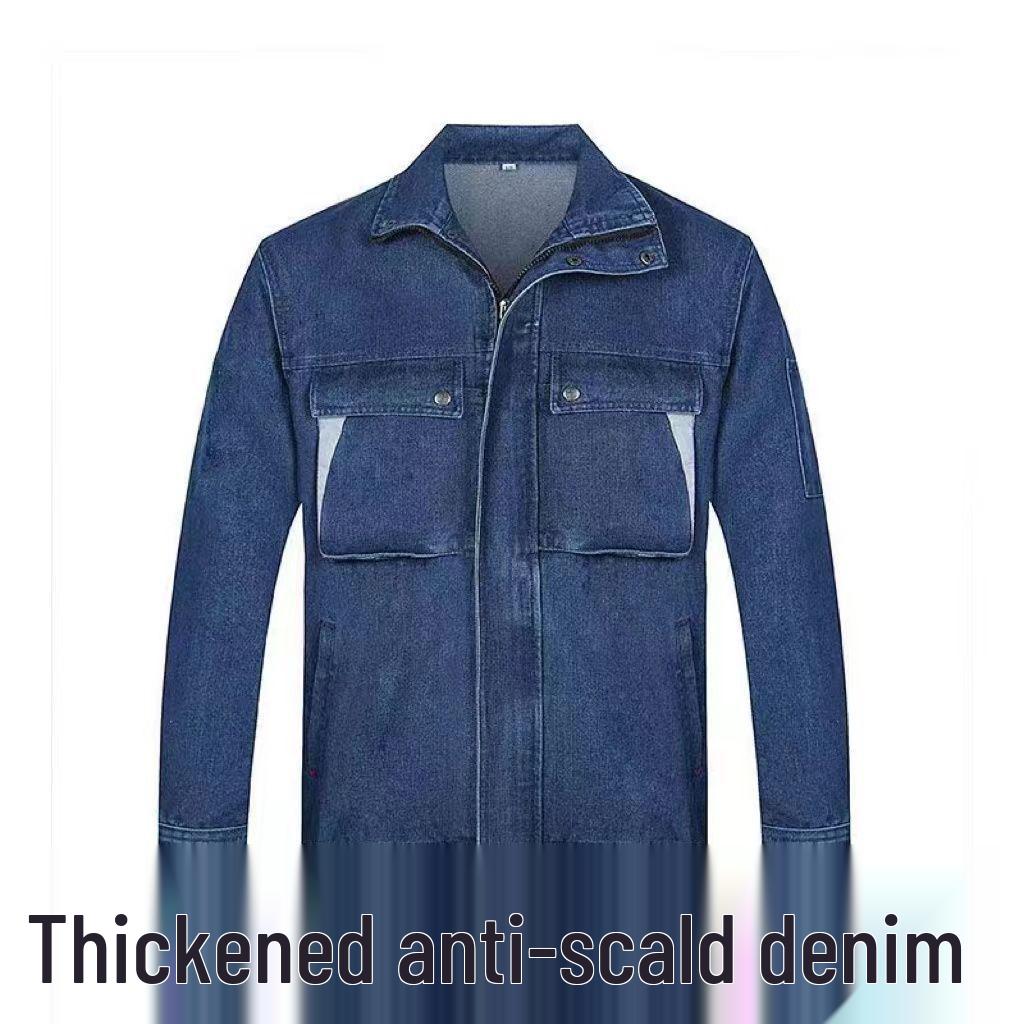 

Men s Thickened Velvet-Lined Denim Jacket – Insulated, Wear-Resistant, Cold-Proof Workwear Coat 2XL