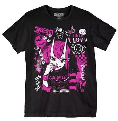 Camicia da Uomo Vestibilità Boyfriend Punk Girl Moody per Ragazze Square Apple Studios Nuova con Etichette XS-2XL