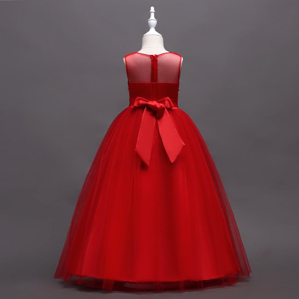 European & American Girls' Formal Flower Dress - Catwalk & Piano Performance Costume 591.