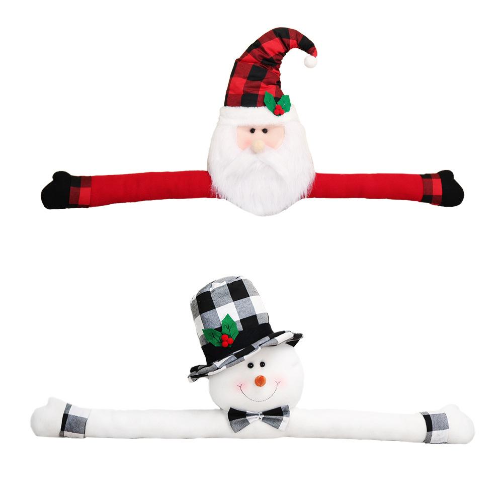 Nuove decorazioni natalizie, Babbo Natale e pupazzo di neve a cartoni animati, stella per la punta dell'albero, decorazioni per la punta dell'albero di Natale di casa