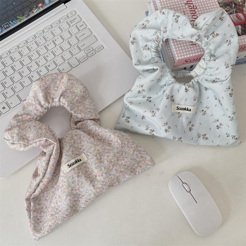 New Thin Cloth Bag Handbag Women's Broken Flower Canvas Bag Hand Carry Wrist Bag