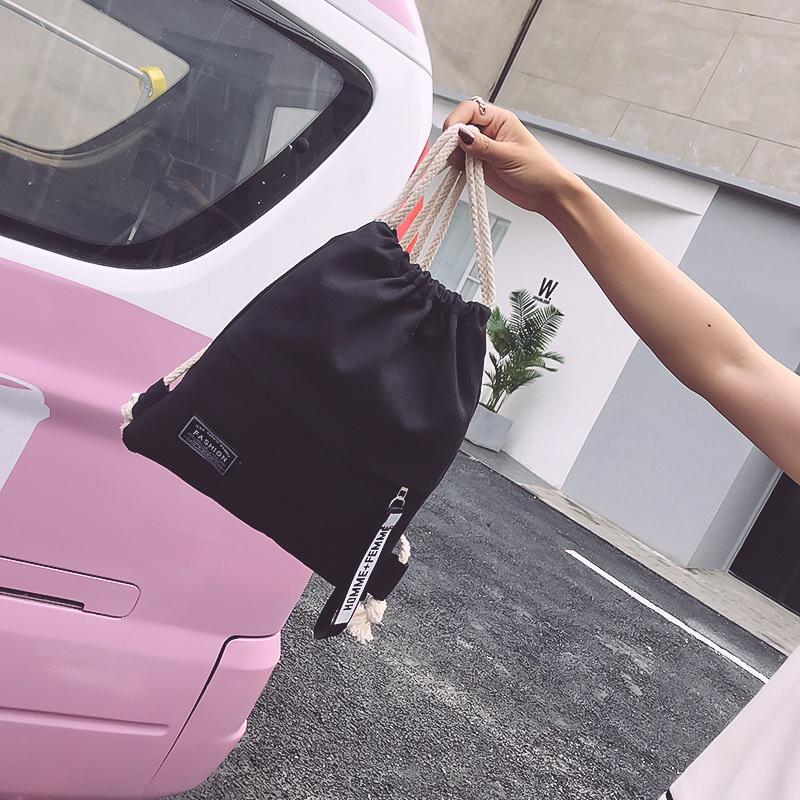 

Женский рюкзак, спортивный, тканевый, с карманами, на шнурке, женский, складной, портативный, сумка для покупок, походные рюкзаки