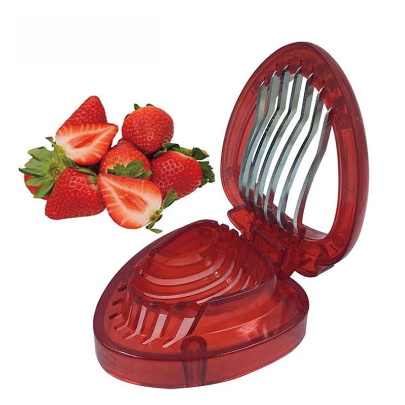 

1Pc Banana Slicer Kitchen Accessories Fruit Vegetable Sausage Cutter Stainless Steel Strawberry Cutter For Cooking Salad Sundaes суничний