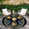 Celestial Elements pattern round rug,Carpet Rug for Living Room Bedroom Sofa Playroom Decor,Non-slip Floor Mat,Holiday Gifts and Birthday Gifts.