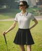 Over Golf Classic Rib Polo Top (White)