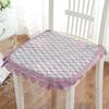 Fresh Lace Dining Chair Non-slip Seat Cushion Four Seasons Universal Chair Mat With Straps Home Decoration Lace Cushion