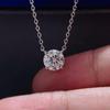 1-3CT Moissanite Diamond Pendant Women's Necklace Original 925 Sterling Silver Jewelry Gold Lady Necklace Chain
