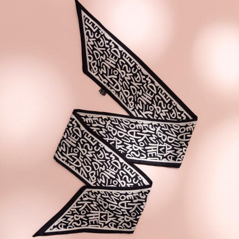 RECLOW RECLOW LETTERING Long Scarf BLACK