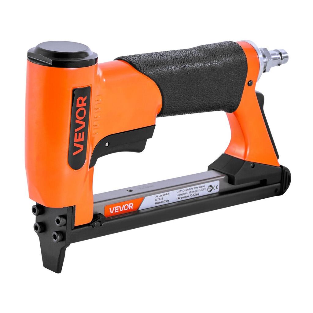 Pneumatic Staple Gun, 21 Gauge Air Upholstery Stapler for 80 Series Fine Wire Staples 12.8mm Crown 6mm -16mm Length, Max 150PCS Loading Air Staple Gun