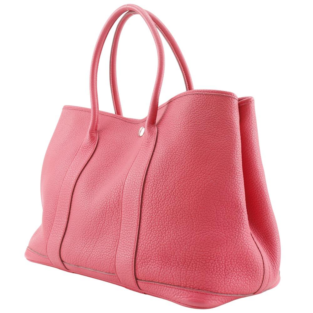 HERMES Garden party PM Tote Bag pink Negonda Women Used