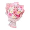 Crochet Bouquet Knitted Flowers Artificial Flower Arrangement Handmade Ornament for Mother Day Thanksgiving