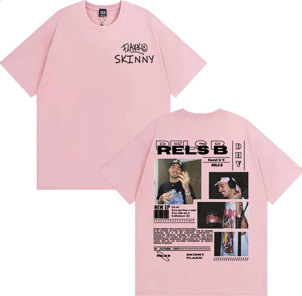 Rapper RELS B Skinny Flakk New Star Album Graphic T Shirts Mens Clothing Harajuku Vintage T Shirt High Quality Comfort Tshirt