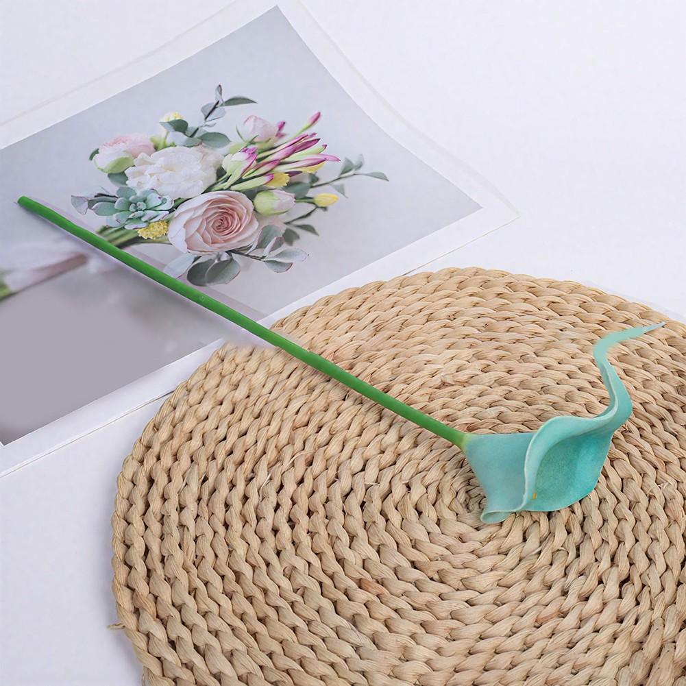 Real Touch Silk Calla Lily Bouquet Artificial Calla Lilies Lifelike Appearance синий