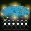 5Pcs Solar Pool Light Frame On The Ground For Swimming Pool Outdoor Pool Fence Decorative Accessories Waterproof Led
