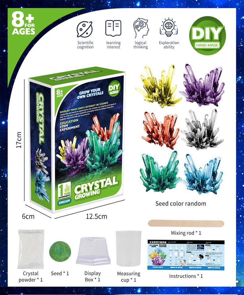 Science Small Experiment Children Magical Fun Crystal Growing Kit  Diy Handmade Gifts Enlightenment Steam Toys Early Education