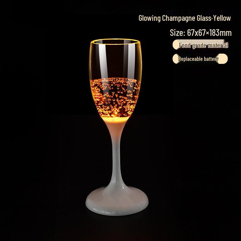 Food-Grade LED Light-Up Champagne Glass - Novel Atmosphere Wedding Banquet Wine Cup