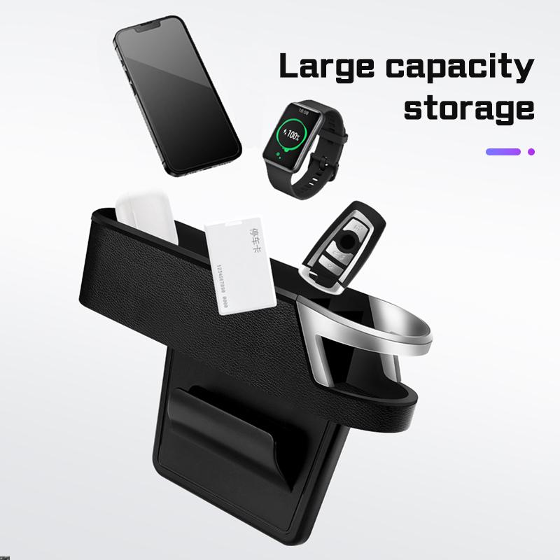 For Porsche Cayenne Panamera Macan 718 Taycan 911 981 970 Cayman Car Seat Gap Organizer Storage Box Phone Cup Holder Accessories