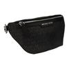 Michael Kors MK Cooper Logo Print Zipper Closure Coated Canvas Crossbody Waist Bag Mini Men bags Black 37T4LCOY1B-BLACK