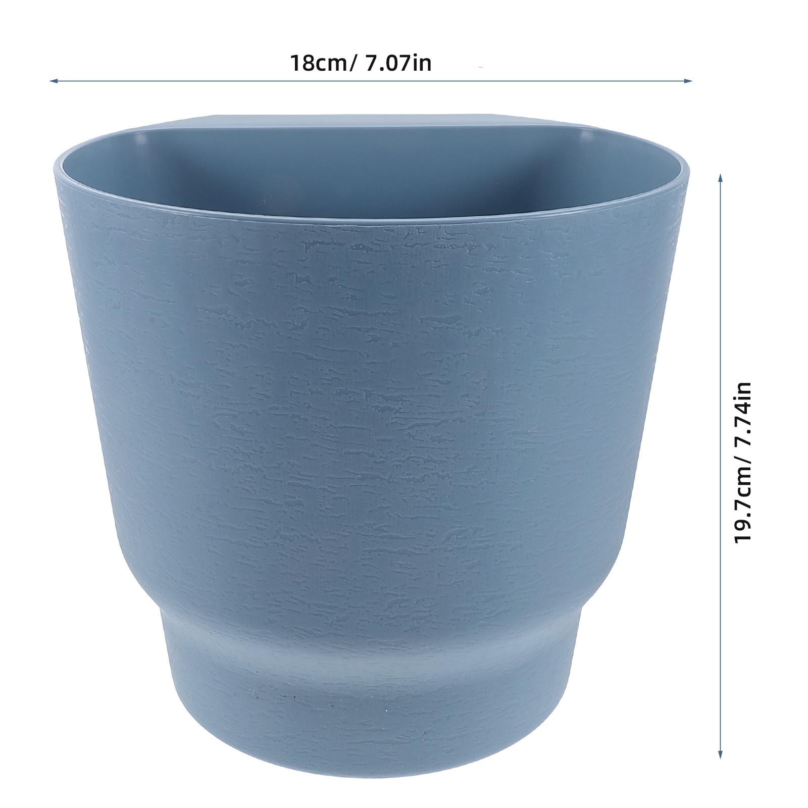 

Railing Planters Hanging Flower Pot Planter Balcony Garden Yard Fence Thickened Plastic Wall Hanging Home Decor Display небесно-голубой