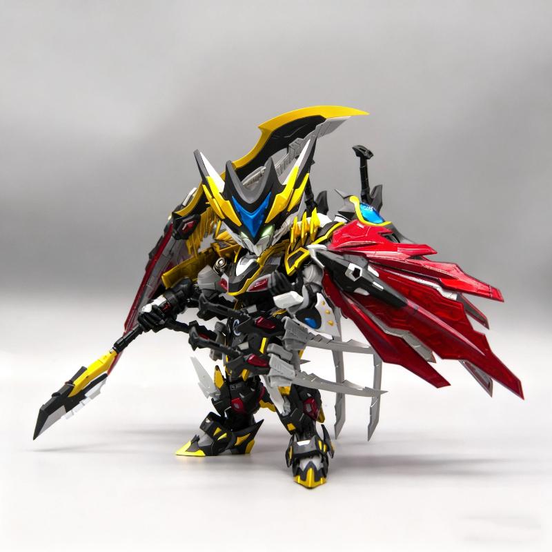 Motor Nuclear Gan Jiang Q Version Assembly Model Kit Action Figures With Alloy Skeleton Cape Effect Parts Storage Base Gift Toys