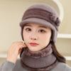 Autumn and Winter Velvet Thick Warm Hat Female Duck Tongue Ear Protection Faux Rabbit Fur Hat