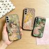 ART Alphonse Mucha Phone Case For Samsung Galaxy A73,A72,A71,A70,A53,A52,A51,Others Soft Black Cover